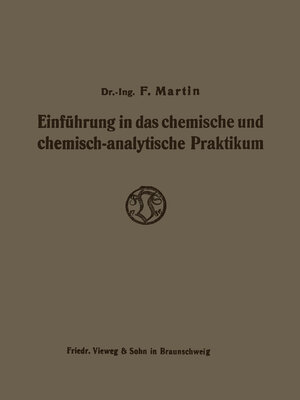 cover image of Einführung in das chemische und chemisch-analytische Praktikum